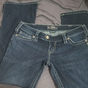 Silver Jeans Women's Dark Blue Boot Cut Jeans